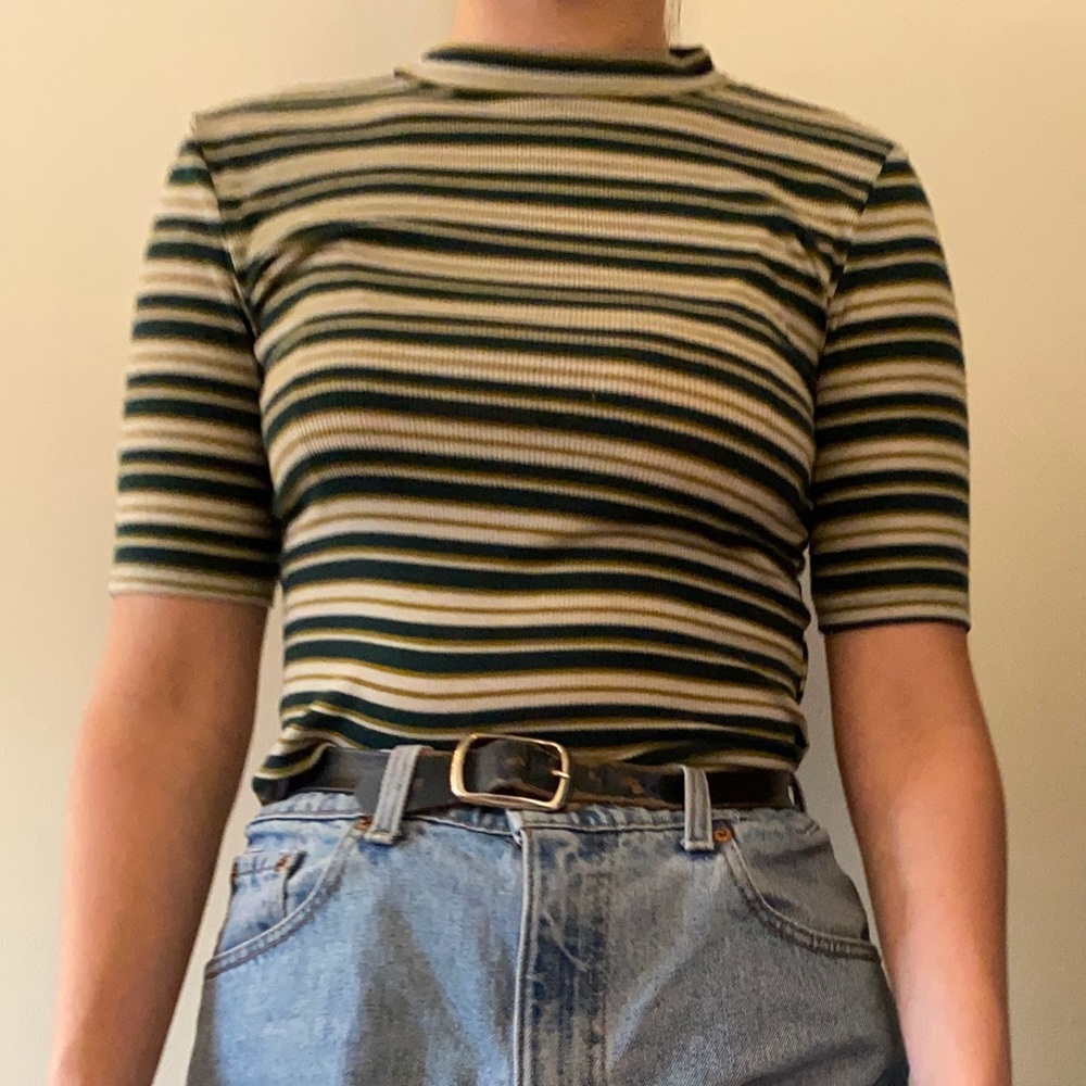 green striped top